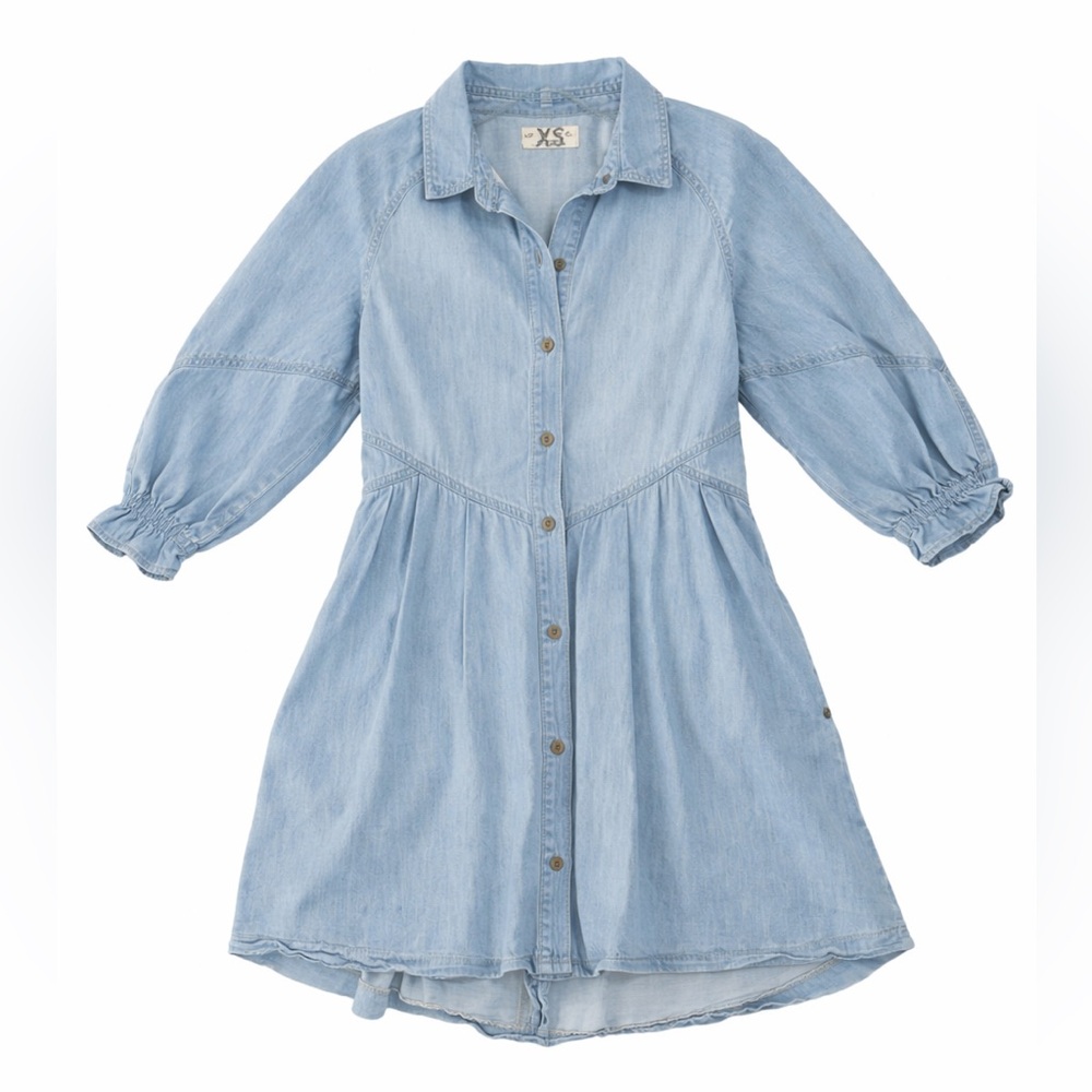 We The Free Light Blue Denim Dress